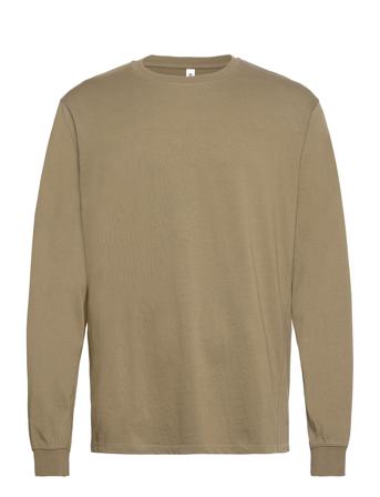 Esleaf Ls Crewneck - Organic M Khaki Enkel Studio
