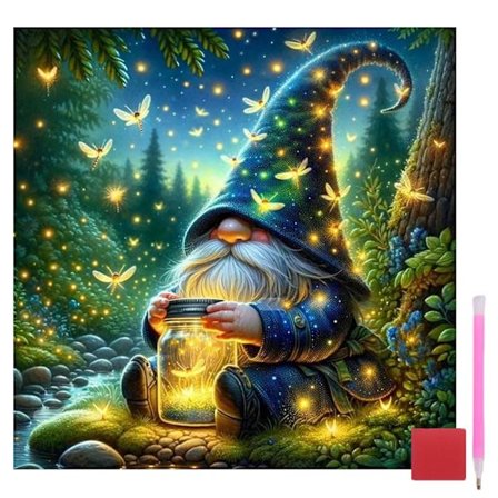 Diamond Art Kits til voksne Nisser, Nisse Diamantmaleri Kits til voksne Begyndere, DIY Nisse Fuld Runde Prikker Bore Ædelsten Kit til Gave Hjem 