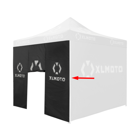 Teltvæg m. Dør til XLMOTO Easy-Up Racetelt, Sort