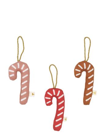 Ornaments Embroidered - Candycane - Mix Home Kids Decor Decoration Accessories-details Multi/patterned Fabelab