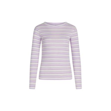 Mads Nørgaard Long Sleeve Tee Pink, Dame Langærmet