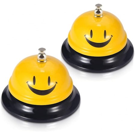2-pack Manuell Bar-Klocka Hotellserviceklocka (gul)
