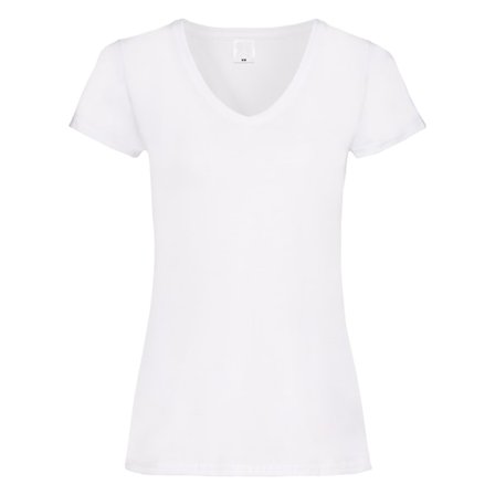 Womens/Ladies Value Fitted V-Neck Short Sleeve Casual T-Shirt X