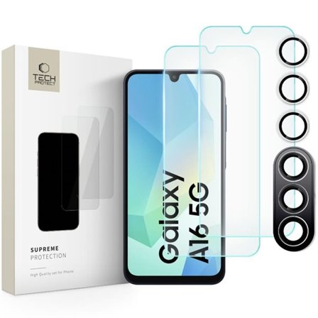 Tech-Protect Supreme Set härdat glas för Samsung Galaxy A16 4G / 5G - Transparent