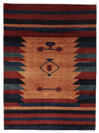 Hand Knotted Persian Loribaft Fine Persia Rug 244X332 Black/Dark Red