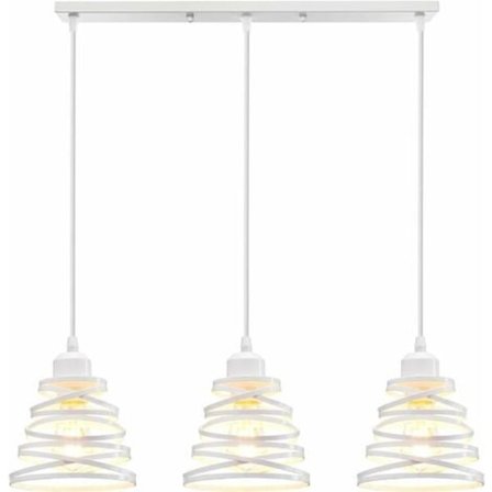 GROOFOO 3-lampig taklampa retro kreativ ljuskrona taklampa Spiral Cascading Design Vintage metall