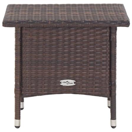 Vidaxl Trädgårdsbord Brun 50x50x47 Cm Konstrotting Brun