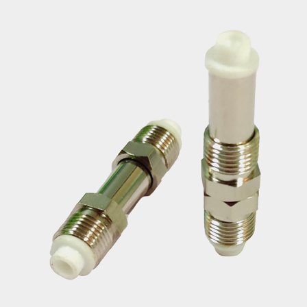 1852-Marine FME-kontakt hona till hona antennkontakt i slitstark metall, silverfärgad adapter, 2-pack för båt