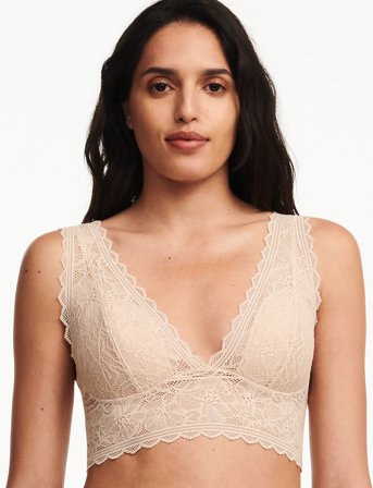 CHANTELLE Floral Touch Wirefree Bra - Pink - S