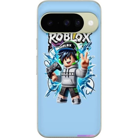Kompatibelt Mobilskal till Google Google Pixel 10 Färgstark Roblox-karaktär med handkontroll och energifylld splash art design, perfekt för barnrum