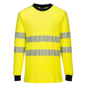 Flamskyddad Varsel T-shirt Långärmad Portwest FR701 Klass 3