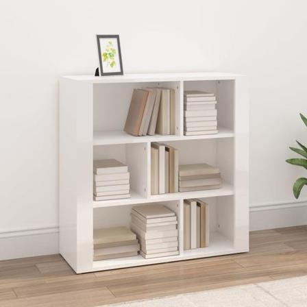 Vidaxl Förvaringsskåp Vit Högglans 80x30x80 Cm Konstruerat Trä Vit