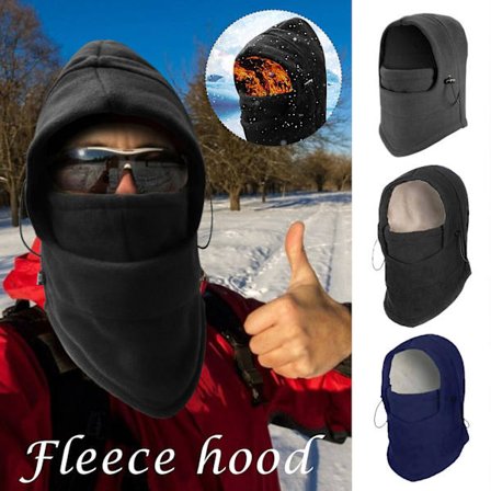 Vinter Fleece Halsvarmer Balaclava Hue Ansigtsdækning Hætte Vindtæt Ski Hue Mænd Kvinder