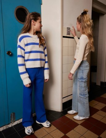 Indian Blue Jeans Knitwear Fuzzy Stripe - Cream - 128