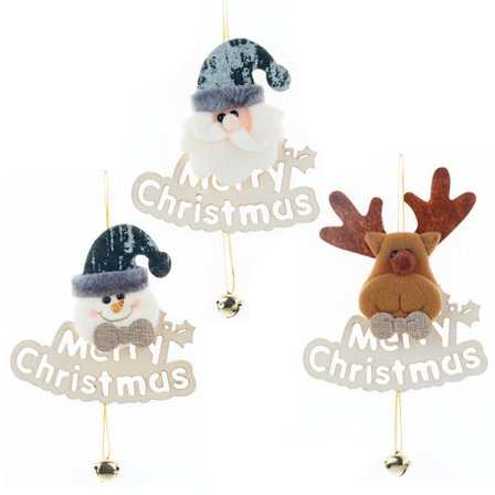 3 st julbokstäver trähängen etiketter God Jul