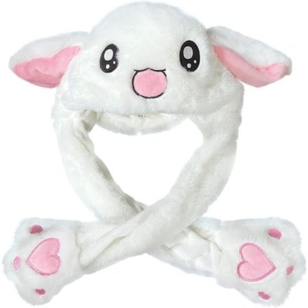 Kaninhatt med bevegelige ører