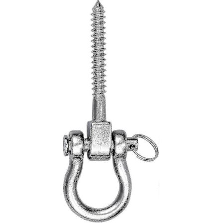 Takkrok i rustfritt stål, tung belastning, 220 kg, for hengekøye