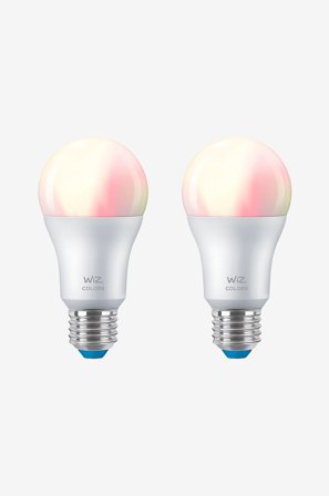 WiZ - WiFi Smart LED E27 normaali 60 W värillinen, 2/pakk. - Älyvalot - - Homeroom