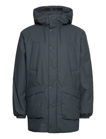 Rains Lohja Long Insulated Cargo Jacket W3T2 - Grey - XS