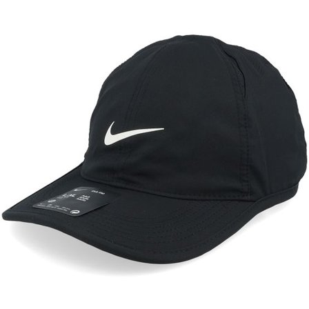Nike - Svart unconstructed Keps - Dri-fit Club Cap Fl Black/White Dad Cap @ Hatstore