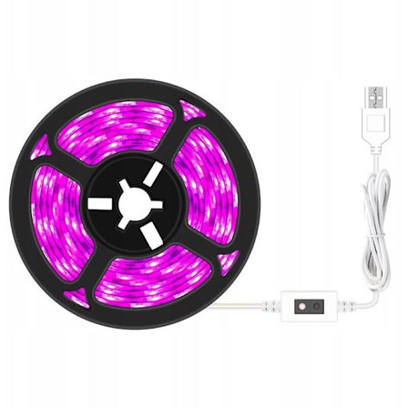 Växtlampa, smart vattentät grönsakslampa remsa 2m LED-system växtlampa, smart handfällbar växtlampa remsa 2m