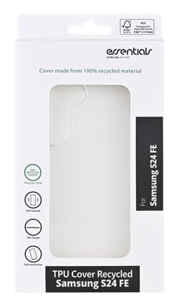Essentials Samsung Galaxy S24 FE recycled TPU back cover, transparent