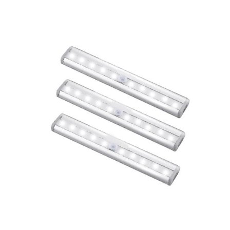 3-pack rörelsesensorljuslist, trådlös garderobslampa (10 LED)