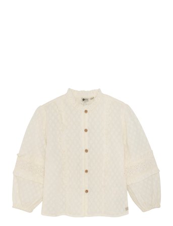 Daily 7 Shirt Longsleeve Ruffle Kräm