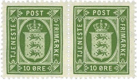 Danmark 1921 - Tjenestemærke AFA 19 - Par - Postfrisk
