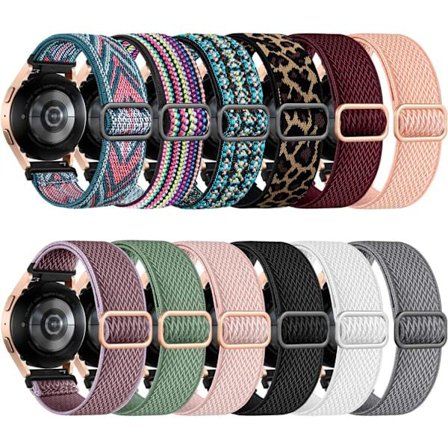 12-pakkauksen joustava ranneke Galaxy Watch 7 6 5 4 40 mm 44 mm rannekkeille, Galaxy 5 Pro 45 mm, 6 Classic 47 mm 43 mm, 4 Classic 46 mm 42 mm, Active