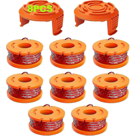10-pack Trimmerspolsnöre för Worx, (wa0010) Ersättnings-Trimmerspolsnöre för Worx, Trimmersnöre-påfyllningar 0,065 tum för Worx, lämpligt för Worx-
