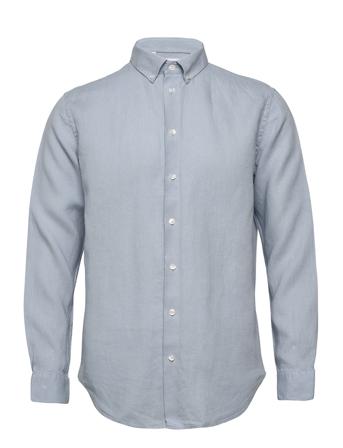 Slhregkylian-Linen Shirt Ls B Blue Selected Homme