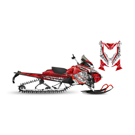 Dekalkit SweTown MJ Fat Rød - Ski-Doo Summit X T3 800 E-Tec 163 2015-2016