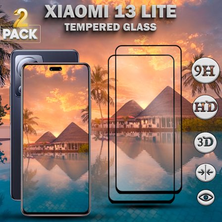 2-Pack Xiaomi 13 Lite - Härdat Glas 9H - Super kvalitet 3D Skärmskydd