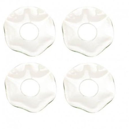 Lysemanchetter til kronelys 4-pak bølget i glas fra Swerox