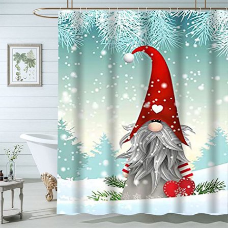 Julklappsduschdraperi Praktisk Badrumsjuldekoration Duschdraperi 180*180