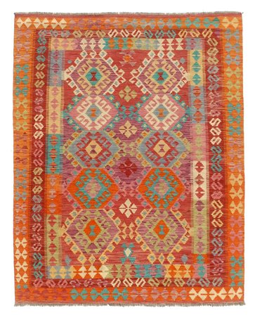 Small Kilim Afghan Old Style Rug 151X197 Wool