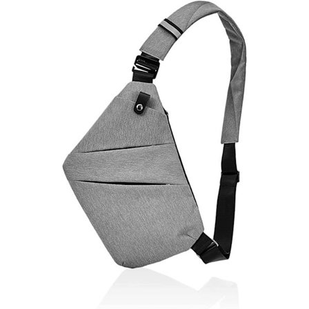 Multi-lomme brysttaske til mænd, tyverisikre skuldertasker til mænd, slynge crossbody skuldertaske til mænd, lille til udendørs rejser, vandreture og 