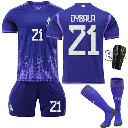 23 Argentiinan vieraspaita lapsille, jalkapallopaita numero 21 Dybala 22