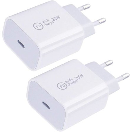 (4-pakning) iPhone-lader Kompatibel 11/12/13 USBC Veggadapter 20W PD (2-PAKNING) (2-PAKNING)