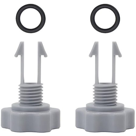 Torrent Luftutløserventil og tetningsutskifting for Intex 10460 10264-2 Filterpumpe (2-pakning Grå)