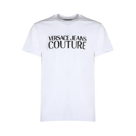 Versace Jeans Couture - T-shirts - Vit - Herr - Storlek: L, Herr, Storlek: L