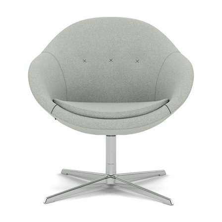 Varier Furniture Kokon Club - Grey Wool - Chrome base
