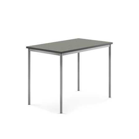 Tisch SONITUS, 1200x800x900 mm, Linoleum dunkelgrau, alugrau