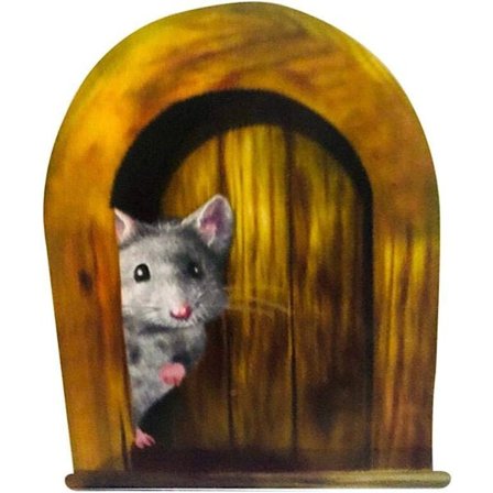 En 5PCS rolig mus hål dekal klistermärke konst mus hål väggdekal