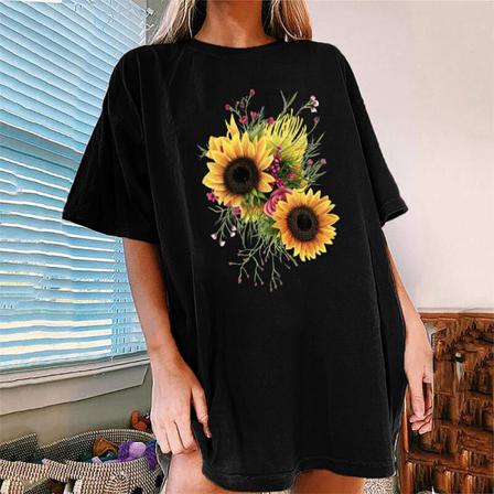 Kortärmad T-shirt För Kvinnor, Boho T-shirt