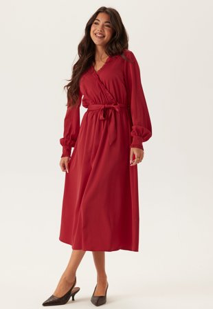 Happy Holly-Frill Wrap Dress-48/50