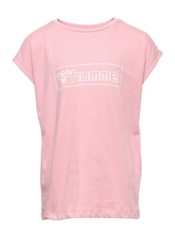 Hmlboxline T-Shirt S/S T-shirts Short-sleeved Vaaleanpunainen Hummel