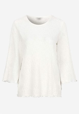 Cellbes of Sweden - Jerseytopp med struktur i hvit for damer i størrelse 54/56