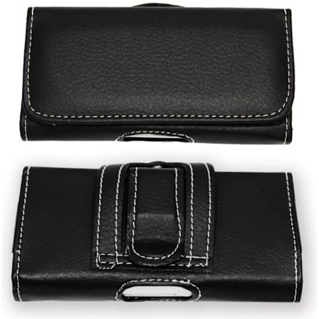 Etui til bæltet - Samsung - Galaxy Xcover 4 - Præg læder - Magnetisk lukning - Sort